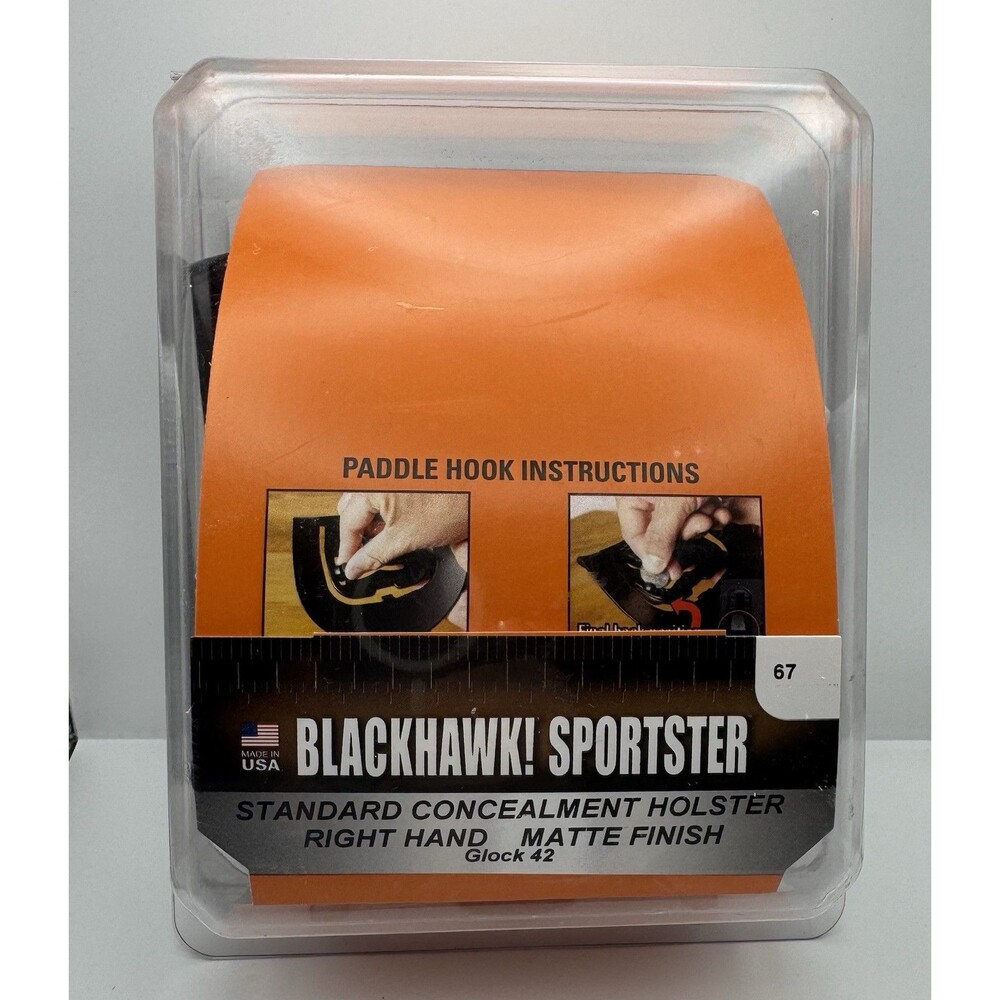 Blackhawk Sportster Standard Concealment Holster #67 for Glock 42 Right Hand